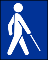Internationales Logo für Blindheit oder Sehbehinderung