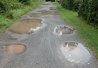 Zustand des Elberadweges in Fermersleben Zustand des Elberadweges in Fermersleben