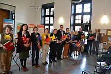 Auszeichnung von Thorsten Giefers (3. von rechts), Stadtrat und Mitglied der Fraktion Bündnis 90/Die Grünen im Stadtrat Magdeburg, für sein langjähriges Engagement in der GWA Stadtfeld-Ost