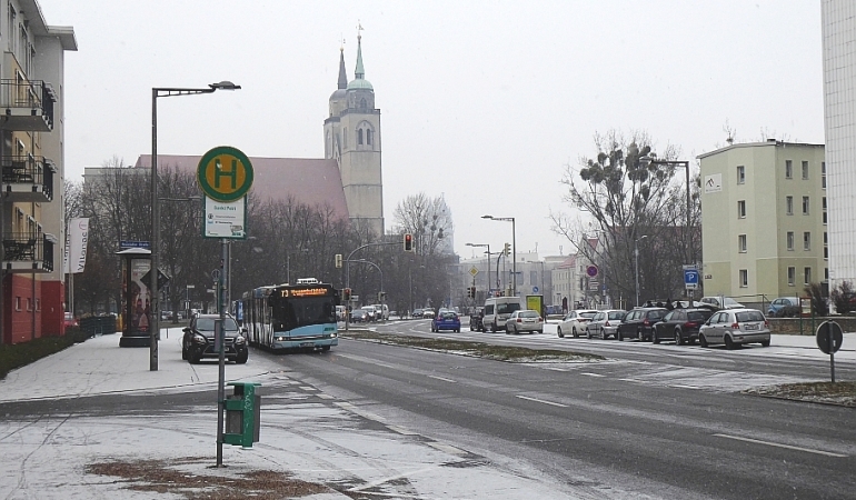 Magdeburg, Jacobstraße, Buslinie 73 Magdeburg, Jacobstraße, Buslinie 73