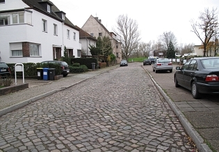 Kopfsteinpflaster der Seestraße in Magdeburg