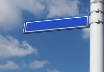 Straßenschild ohne Namen