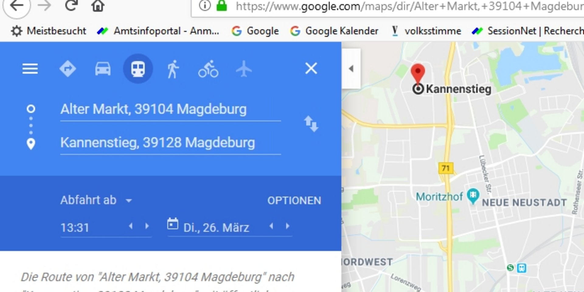 Google-Routenplaner