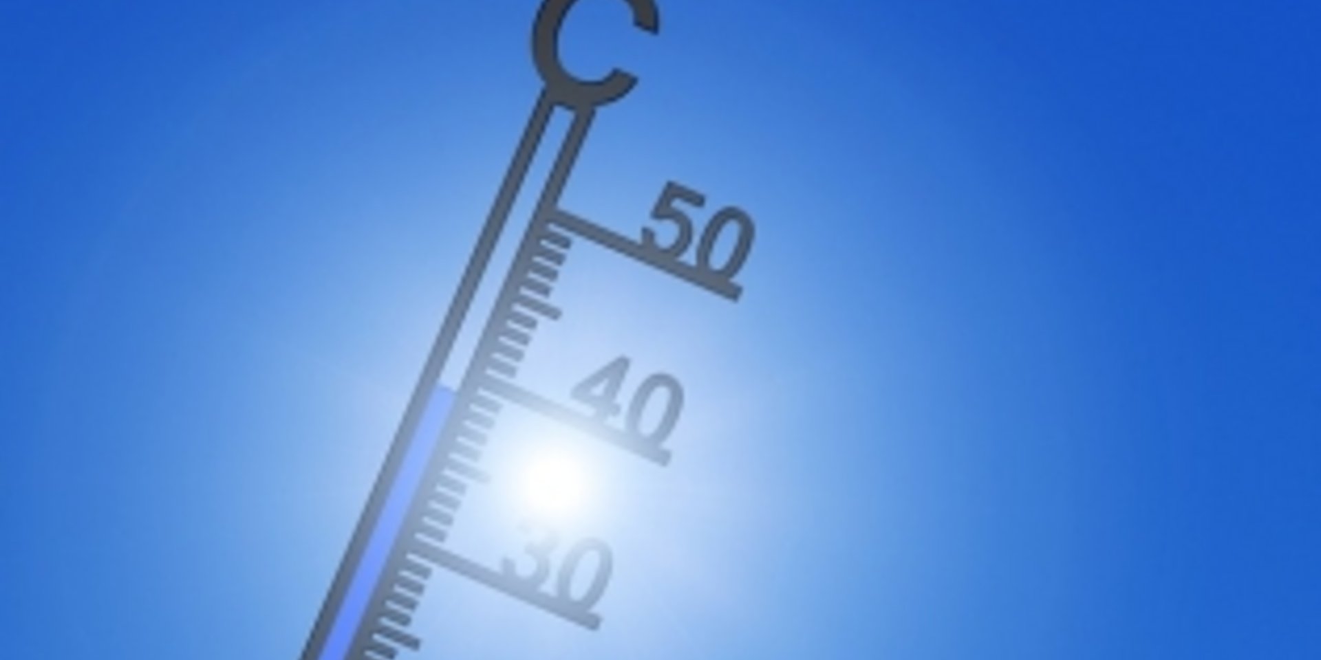 Thermometer mit Anzeige hoher Temperatur, Klimawandel