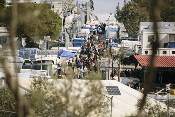 Blick ins Flüchtlingslager Moria