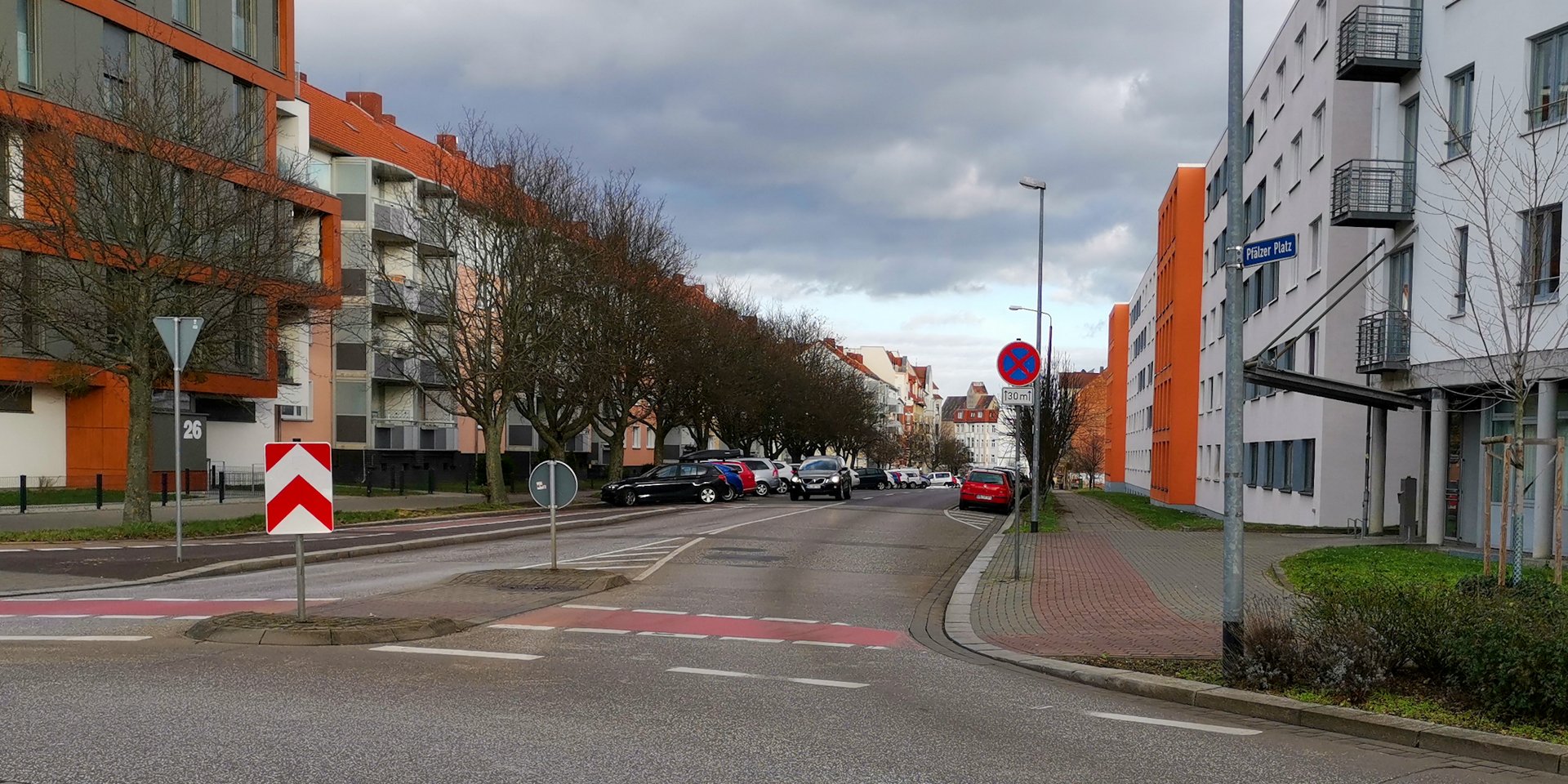 Blick in die Ernst-Lehmann-Straße