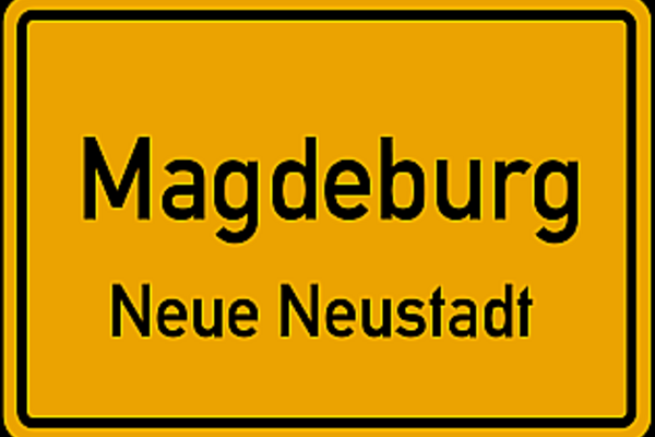 Ortsschild Magdeburg Neue Neustadt