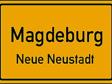Ortsschild Magdeburg Neue Neustadt