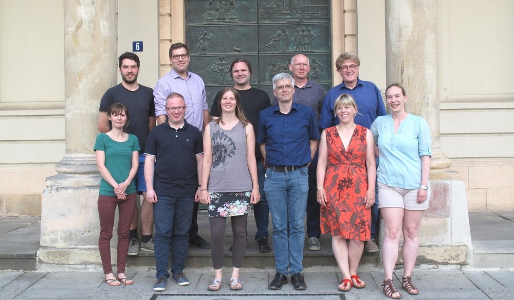 hinten: Urs Liebau, Matthias Borowiak, Mirko Stage, Prof. Dr. Alexander Pott, Jürgen Canehl / vorn: Kathrin Nathho, Stephan Bublitz, Madeleine Linke, Olaf Meister, Julia Mayer-Buch, Julia Bohlander Fraktion GRÜNE/future! VII. Wahlperiode
