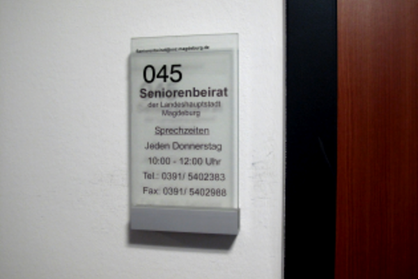 Beratungszimmer des Seniorenbeirats Magdeburg im Rathaus