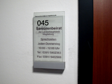 Beratungszimmer des Seniorenbeirats Magdeburg im Rathaus