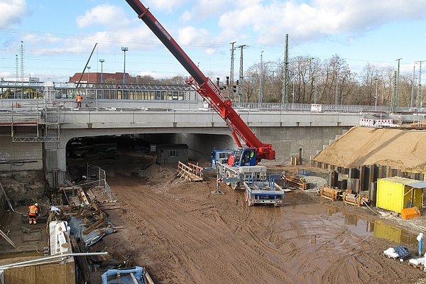 Baustelle City-Tunnel Magdeburg