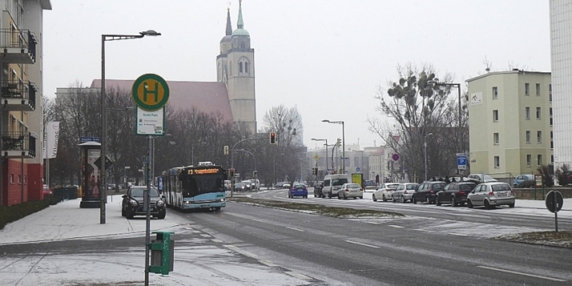 Magdeburg, Jacobstraße, Buslinie 73