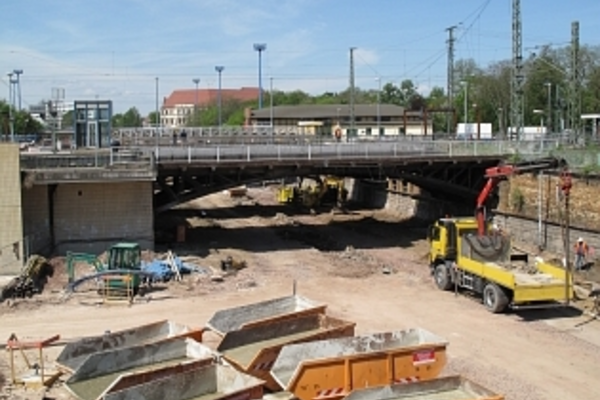 Baustelle des Ciytunnel Magdeburg